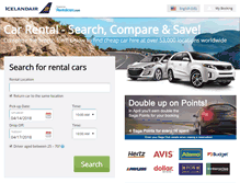 Tablet Screenshot of carrental.icelandair.com